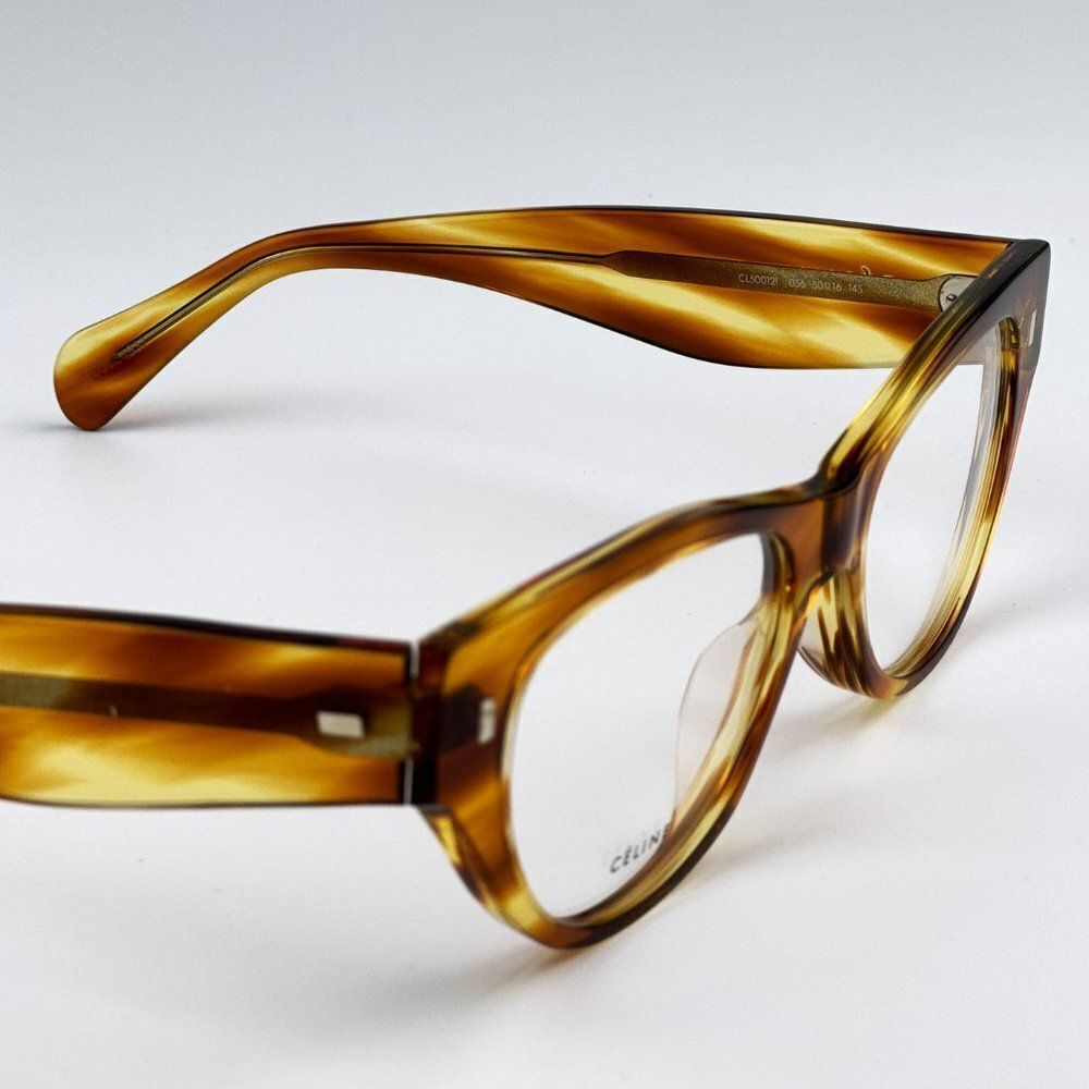 NEW Celine CL50012I 056 Havana Cat Eye Women Eyeglasses CL 50012I - Picture 9 of 10